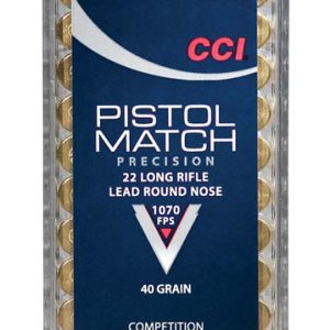 Mun. CCI 22LR Pistol Match 40grs LRN 50/500 - 0029